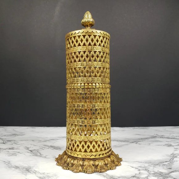 Hollywood Regency Vanity Hair Spray Can Holder Vintage - Picture 3 of 8